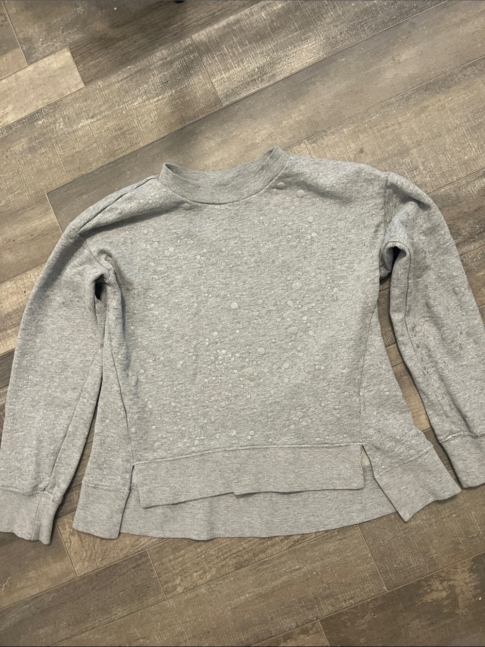 Mossimo Supply Co. Light Gray Crewneck Sweater with Subtle Dot Texture